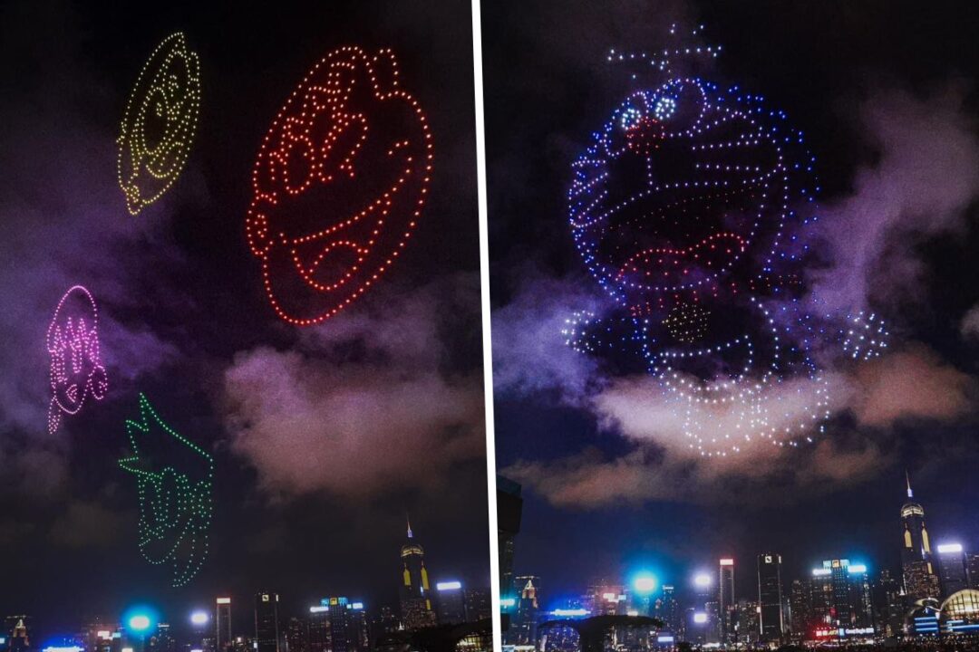 doraemon drone show hong kong in 2024