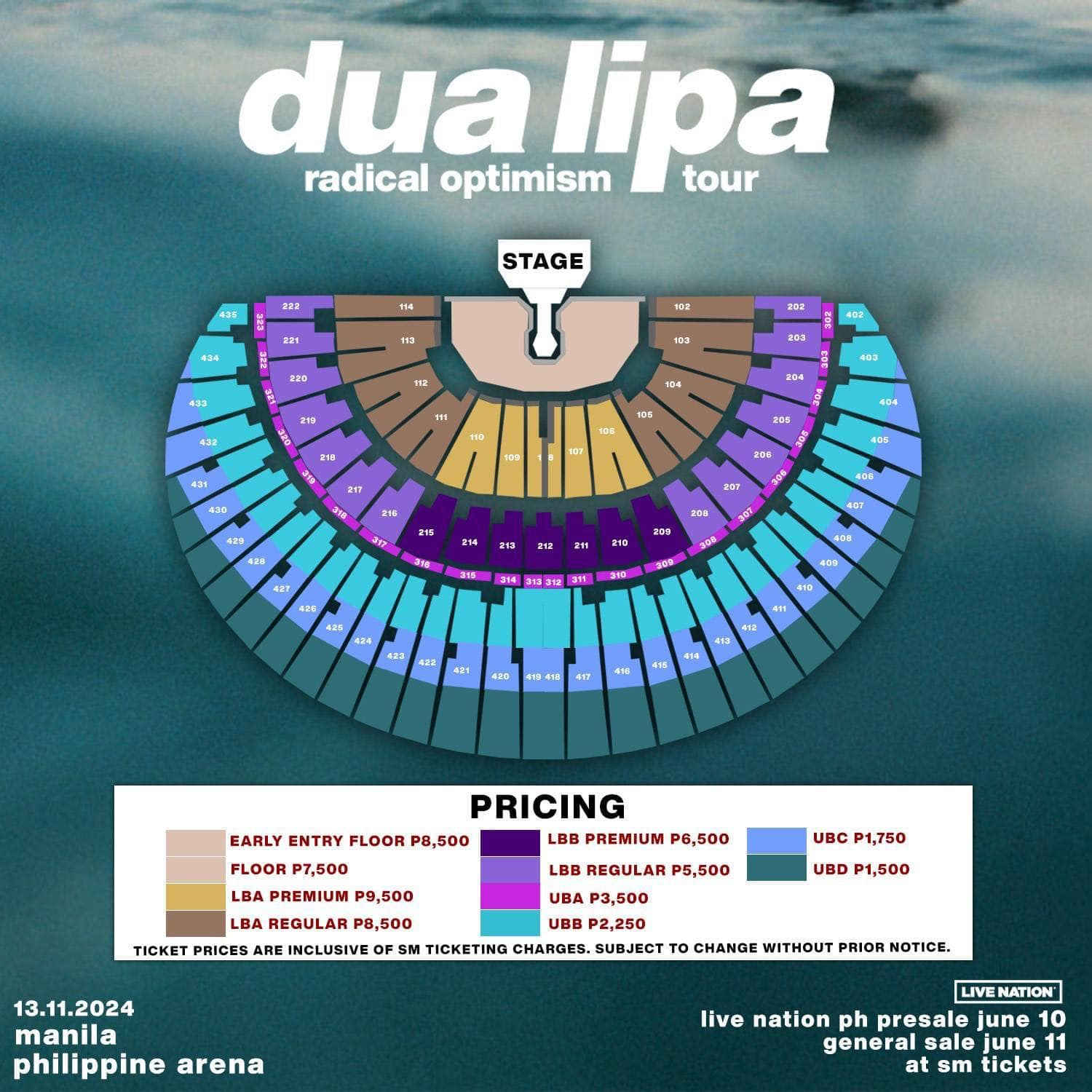 dua lipa manila concert seat chart