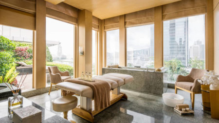 treatment room at four seasons hotel spa