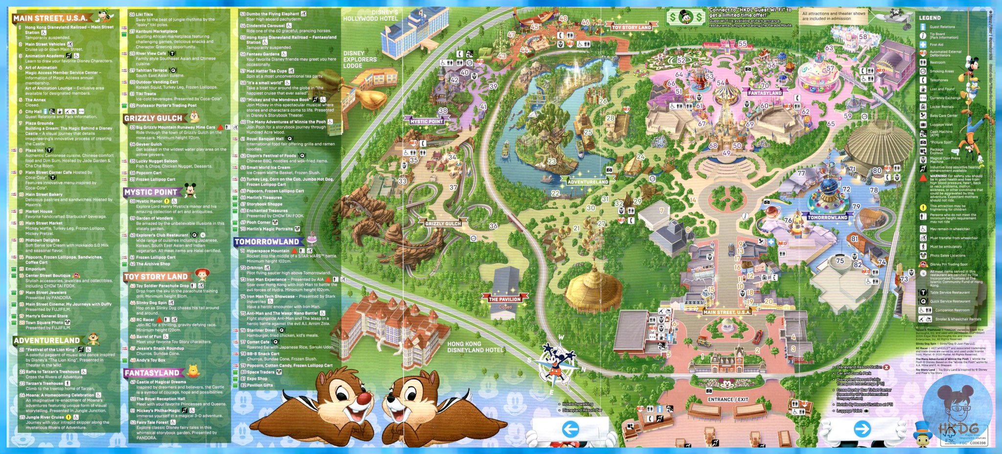 hong kong disneyland map