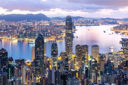 hong kong skyline view