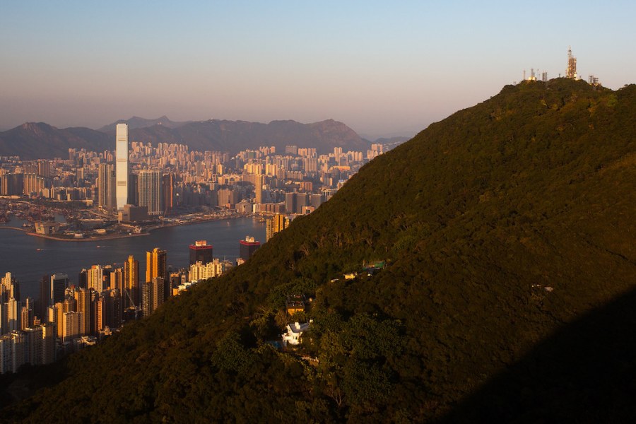 mount high west western district sunset hong kong