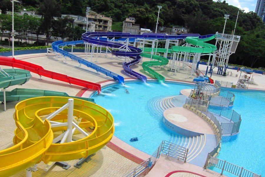 waterslides at tai po gazetted pool