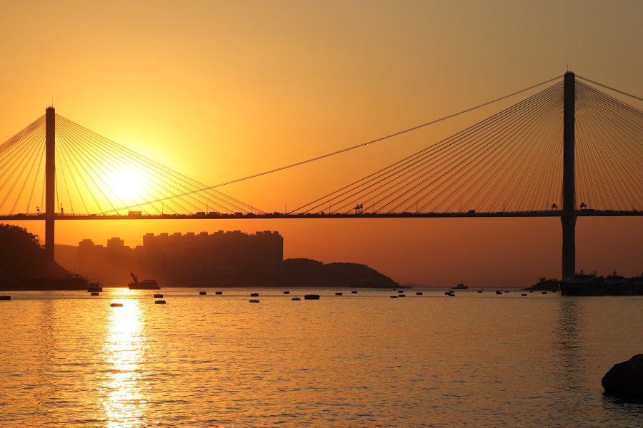 ting kau bridge tsuen wan beautiful place hong kong