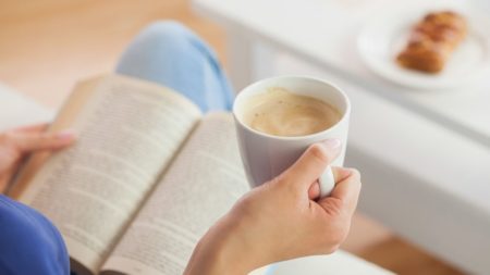 woman reading a book